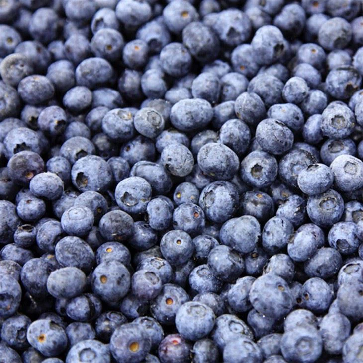 Frozen cultivated blueberries